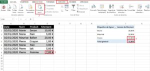 Créer un tableau croisé dynamique sur Excel