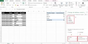 Tableau croisé dynamique sur Excel