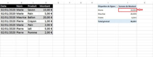 Tableau croisé dynamique sur Excel