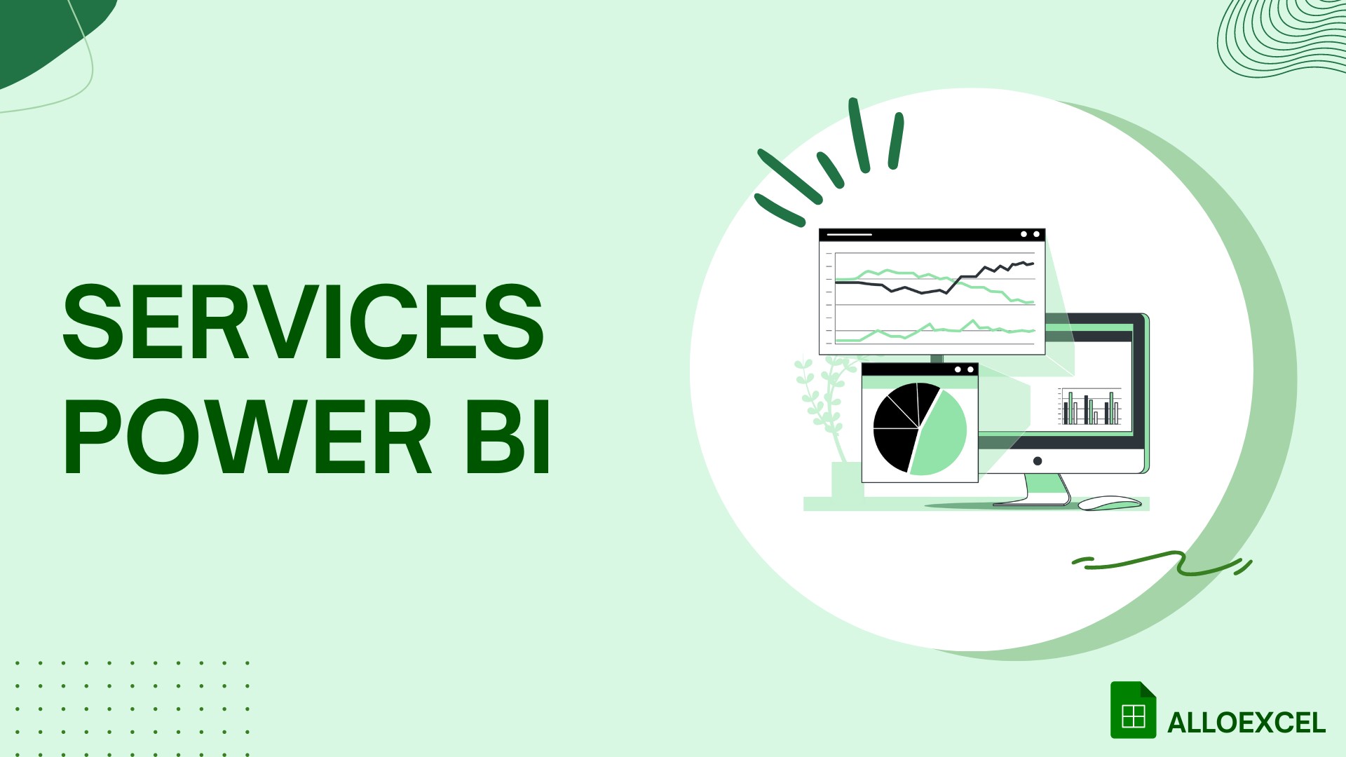 Illustration mettant en avant les services power bi de l’agence alloexcel